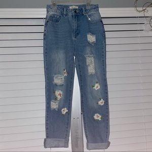 Distressed Mom Jeans